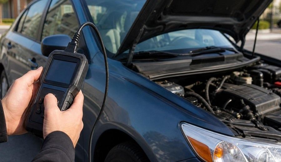 Diagnostic check opening an Atlanta service visit